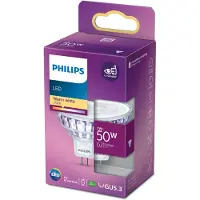 Philips - LED-spotlight - form: MR16 - GU5.3 - 7 W (motsvarande 50 W) - klass F - varmt vitt ljus - 2700 K