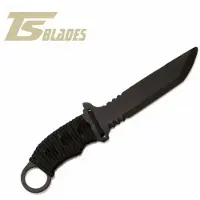 TS Blades Träningskniv - Night Shadow (Färg (Paracord): Svart)