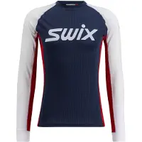 Swix Men's RaceX Classic Long Sleeve Dark Navy/Bright White