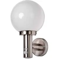 LINDBY Utomhus vägglampa med rörelsesensor Nada , Aluminium / grå / zink, Rostfritt stål, Modern