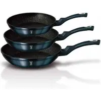 Berlinger Haus Stekpannor Metallic Line Aquamarine Edition 20/24/28 cm-set