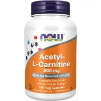 Now , Acetyl-L-Carnitine, 500 mg, 100 Veg Capsulor