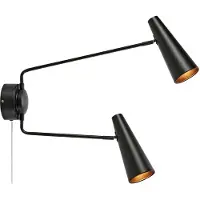 Markslöjd Peak Vägglampa Svart Dubbel