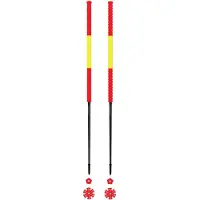 Les batons d'Alain - Skidstavar - Espagne för Unisex - Storlek 135 cm - Röd