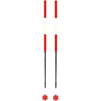 Les batons d'Alain - Skidstavar - Savoie för Unisex - Storlek 125 cm - Röd