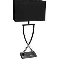 By Rydens Bordslampa Omega, Förkromad / silver, Vardagsrum / matsal, Textil / tyger / siden, Modern, Bordslampa