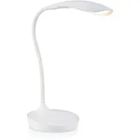Markslöjd Bordslampa , Swan, dimbara, Vit, Arbetsrum / hemkontor, Plast, Skandinavisk