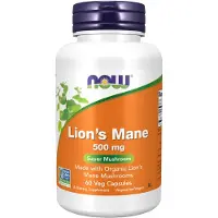 Now , Lion's Mane, 500 mg, 60 Veg Capsul