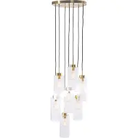 QAZQA Art Deco Hänglampa Guld med Glas 7-ljus - Laura