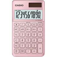 Casio SL-1000SC - Fickkalkylator - 10 siffror - solcellspanel, batteri - rosa