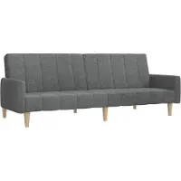 vidaXL 2-sits bäddsoffa, ljusgrå, klädd i tyg