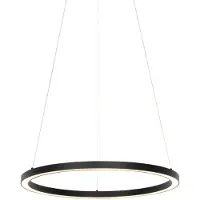 QAZQA Smart pendellampa svart 60 cm inkl LED och RGBW - Girello