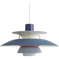Louis Poulsen Taklampa , PH 5 300, dimbara, Blå, Vardagsrum, Metall, Design