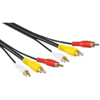 Wentronic goobay AVK 201-1000 - Kabel för video / ljud - sammansatt video/ljud - RCA x 3 hane till RCA x 3 hane - 10 m