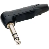 Neutrik NP3RX-BAG Hörlursuttag 6.35 mm Kontakt hane vinklad Antal poler: 3 Stereo Svart 1 st