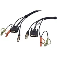 Aten 2L-7D05UD - Video/USB/ljud-kabel - USB, mini-phone stereo 3.5 mm, DVI-D (hane) till mini-phone stereo 3.5 mm, USB typ B, DVI-D (hane) - 5 m