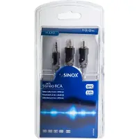 Sinox beslag Sinox Plus+ - Ljudkabel - mini-phone stereo 3.5 mm hane till RCA x 2 hane - 10 m