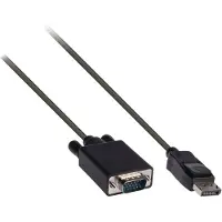 Value DisplayPort / VGA Adapterkabel DisplayPort-kontakt, VGA 15-polig Kontakt 3.00 m Svart 11.99.5803 låsbar DisplayPort-kabel