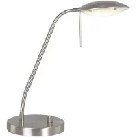 Steinhauer Skrivbordslampa Eloi, dimbar, Aluminium / grå / zink, Arbetsrum / kontor, Metall, Modern, Bordslampa