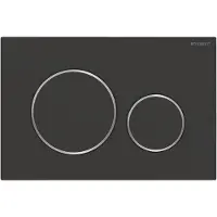 Geberit Sigma 20 spol-/betjäningsplatta i matt svart/krom