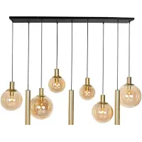 Steinhauer Glas pendellampa Bollique, dimbar, Mässing / guld, Vardagsrum / matsal, Metall, Pendellampa