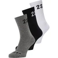 Jordan Sportsockor 'Essential' gråmelerad / svart / vit