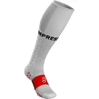 Compressport - Trail running kläder - Full Socks Run White för UnisexUll - Storlek 45-48 - Vit