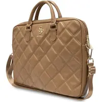 GUESS Quiltad 4G-väska för en 16" bärbar dator - brun