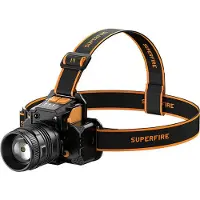 Superfire HL58 pannlampa ficklampa, 350 lm, USB, 3 lägen, 200m