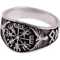 Northern Viking Jewelry Vegvisir ring NVJ-H-SO016-165