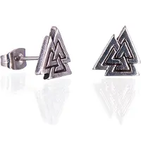 Northern Viking Jewelry Stål Valknut örhängen NVJKK044