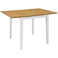 vidaXL Utdragbart matbord (80-120)x80x74 cm vit MDF