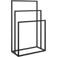 Super Merchant Vidaxl Fristående Handdukshängare, Svart, 48X24X79 Cm, Järn