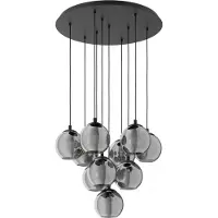Eglo Glas pendellampa Ariscani, dimbar, Svart, Vardagsrum / matsal, Glas, Pendellampa
