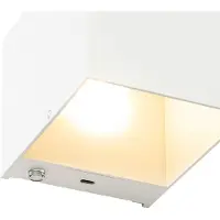 QAZQA Vägglampa vit inkl LED och touchdimmer laddningsbar - Joris