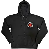 Ginza.se Red Hot Chili Peppers: Unisex Zipped Hoodie/Red Asterisk (Black) (Back Print) (Large)