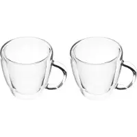Maku Dubbelväggade Kaffekoppar 2-pack: Stilren Design, Överlägsen Värmebevaring