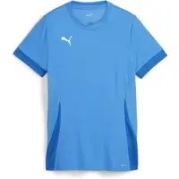 Puma Tränings T-Shirt teamGOAL - Electric Blue Lemonade/White Dam, storlek Small