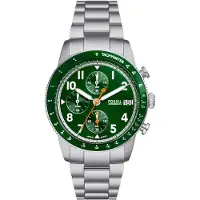 Fossil Watch - Herr - FS6048 - Silver Rostfritt Stål - 42 mm - Grön
