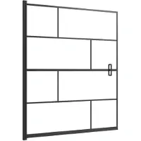vidaXL Duschvägg ESG 116x140 cm svart