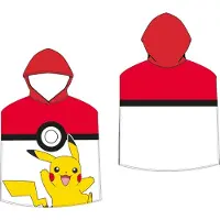 MCU Pokemon Poncho badhandduk med huva - 100 % bomull