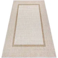 Rugsx Matta SISAL SION Ram 21782 Platt vävd ekru / beige 160x220 cm