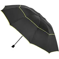 JTI Paraply, Kompakt - 130 cm - Svart / Gul
