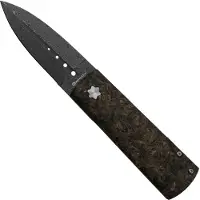 Maserin Daga 372-DG Damascus, Gold Fatcarbon, pocket knife, Attilio Morotti design