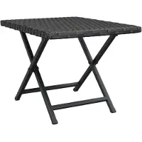 vidaXL Hopfällbart bord svart 45x35x32 cm konstrotting