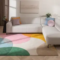 Studio Clarice Abstrakt matta i ull | Clarice flerfärgad hos Volero | 160x230 cm | Ull | Abstrakt | Rektangulär | Låg lugg