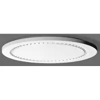 RZB ZIMMERMANN LED taklampa Hemis Round, Vitt / opal, Hall, Syntetmaterial, LED-taklampa