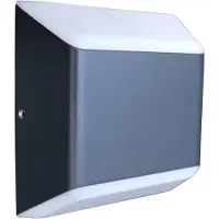 Eco-Light LED utomhus vägglampa Floyd, Svart, Aluminium / grå / zink, Modern, LED-vägglampa utomhus