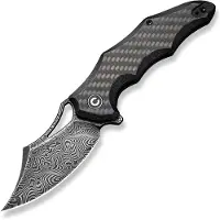 CIVIVI Chiro C23046-DS1, Damaststeel, Carbon Overlay Black G10, pocket knife