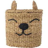 Bloomingville Korg m. Lägg - 26x30 cm - Musse - Sjögräs - Natur - - One Size - Korg
